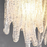 Modern Copper and Handmade Glass LED Pendant Light for Bedroom and Dining Room
