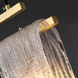 Modern Copper and Handmade Glass LED Pendant Light for Bedroom and Dining Room