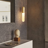 Modern Copper Cylinder Pendant Light with 3 Step Dimming and Adjustable Cord
