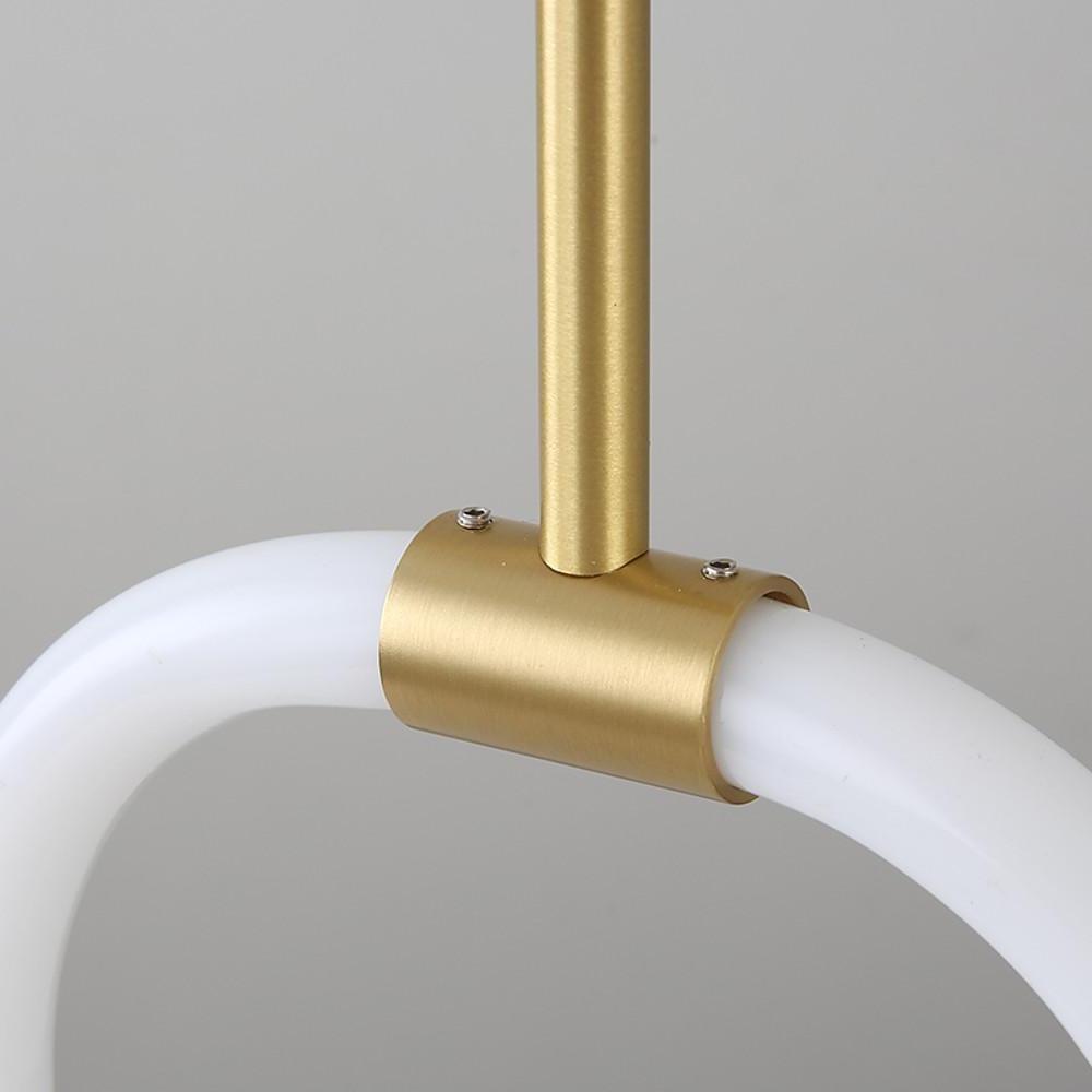 Modern Copper LED Pendant Light Nordic Style Gold Hanging Fixture for Kitchen Island and Dining Room