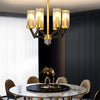 Modern Copper Molecular Glass Globe Chandelier Nordic Luxury Pendant Lighting