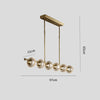 Modern Copper Sputnik Glass Chandelier Luxury Brass Island Ceiling Pendant Light Fixture