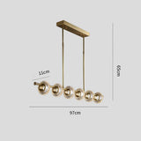 Modern Copper Sputnik Glass Chandelier Luxury Brass Island Ceiling Pendant Light Fixture