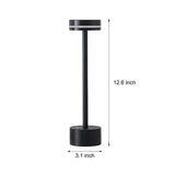 Modern Cordless Aluminum Rod LED Table Lamp with Touch Dimming Sensor