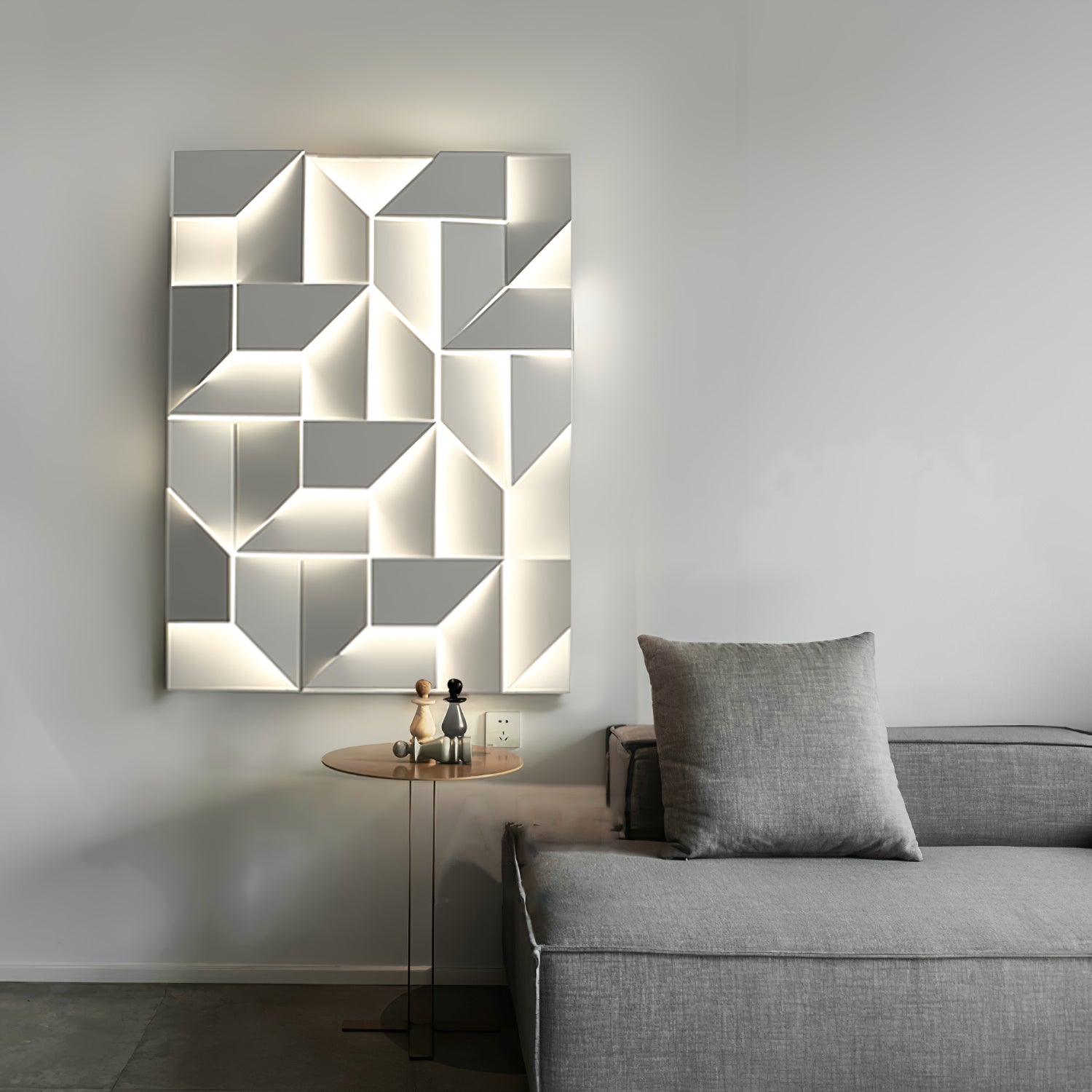 Modern Cordless LED Wall Sconce Matte White Aluminum Rechargeable Decorative Lighting