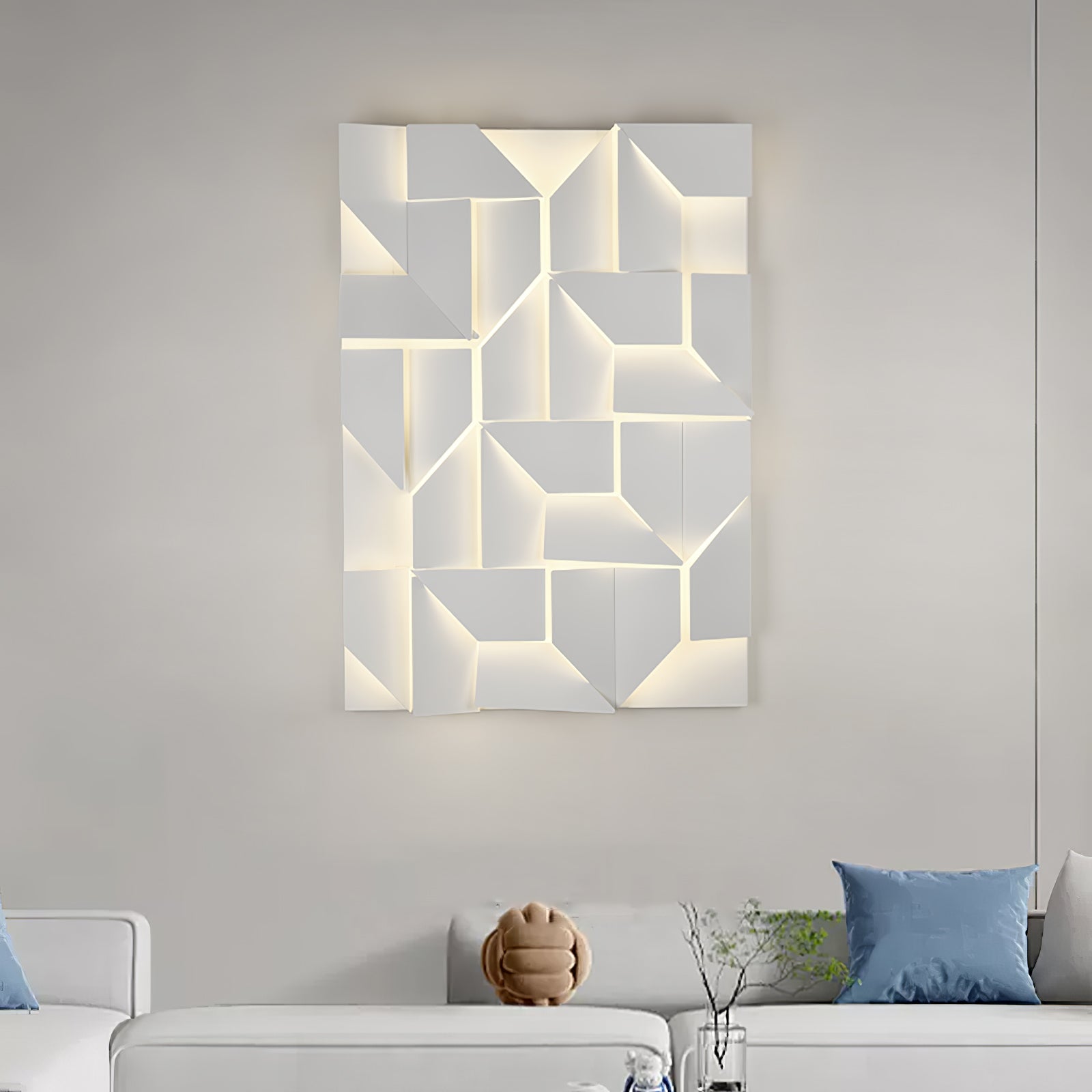 Modern Cordless LED Wall Sconce Matte White Aluminum Rechargeable Decorative Lighting