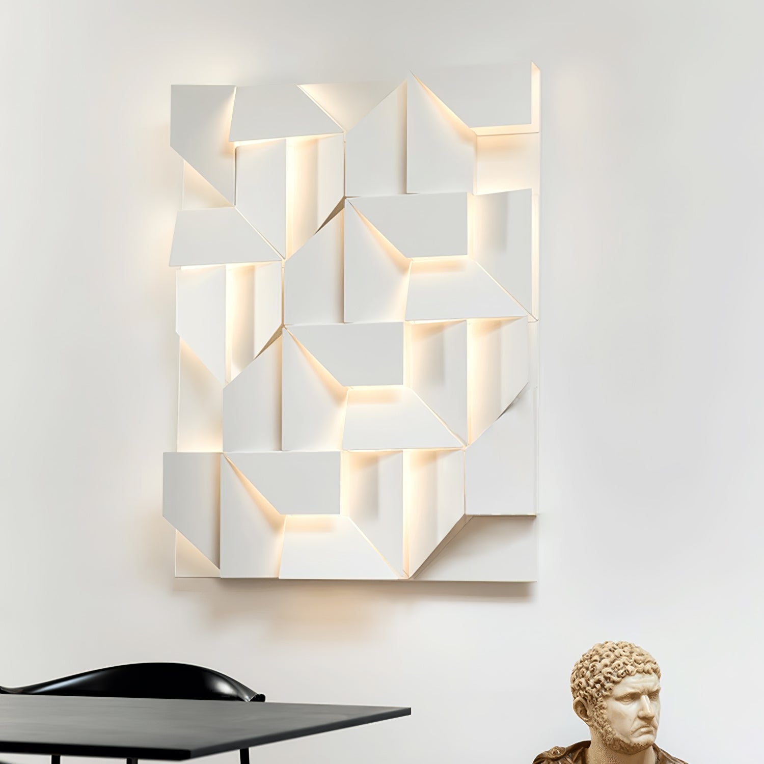 Modern Cordless LED Wall Sconce Matte White Aluminum Rechargeable Decorative Lighting