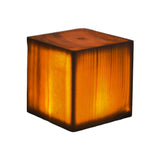 Modern Cordless Solid Wood Cube Table Lamp Rechargeable LED Accent Night Light for Living Room