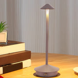 Modern Cordless Triangle LED Table Lamp Portable Dimmable Desk Light for Bedroom