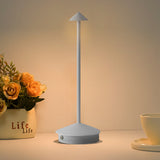Modern Cordless Triangle LED Table Lamp Portable Dimmable Desk Light for Bedroom