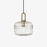 Modern Covent Handblown Glass Pendant Light Gold Metal Hanging Fixture for Kitchen and Dining Room