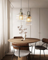 Modern Covent Handblown Glass Pendant Light Gold Metal Hanging Fixture for Kitchen and Dining Room
