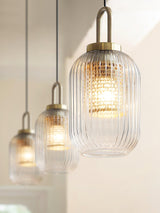 Modern Covent Handblown Glass Pendant Light Gold Metal Hanging Fixture for Kitchen and Dining Room