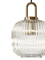 Modern Covent Handblown Glass Pendant Light Gold Metal Hanging Fixture for Kitchen and Dining Room