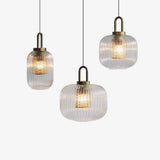 Modern Covent Handblown Glass Pendant Light Gold Metal Hanging Fixture for Kitchen and Dining Room