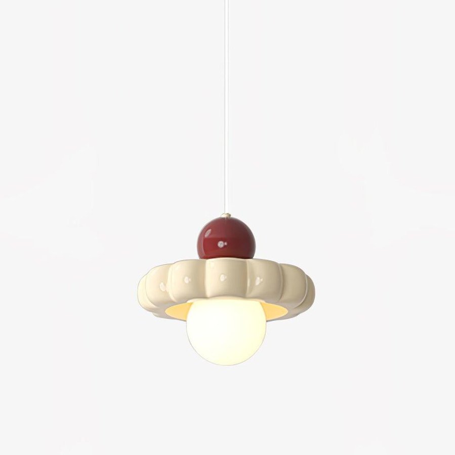 Modern Cream Cloud Pendant Light Resin Hanging Ceiling Lamp for Stylish Interior Decor