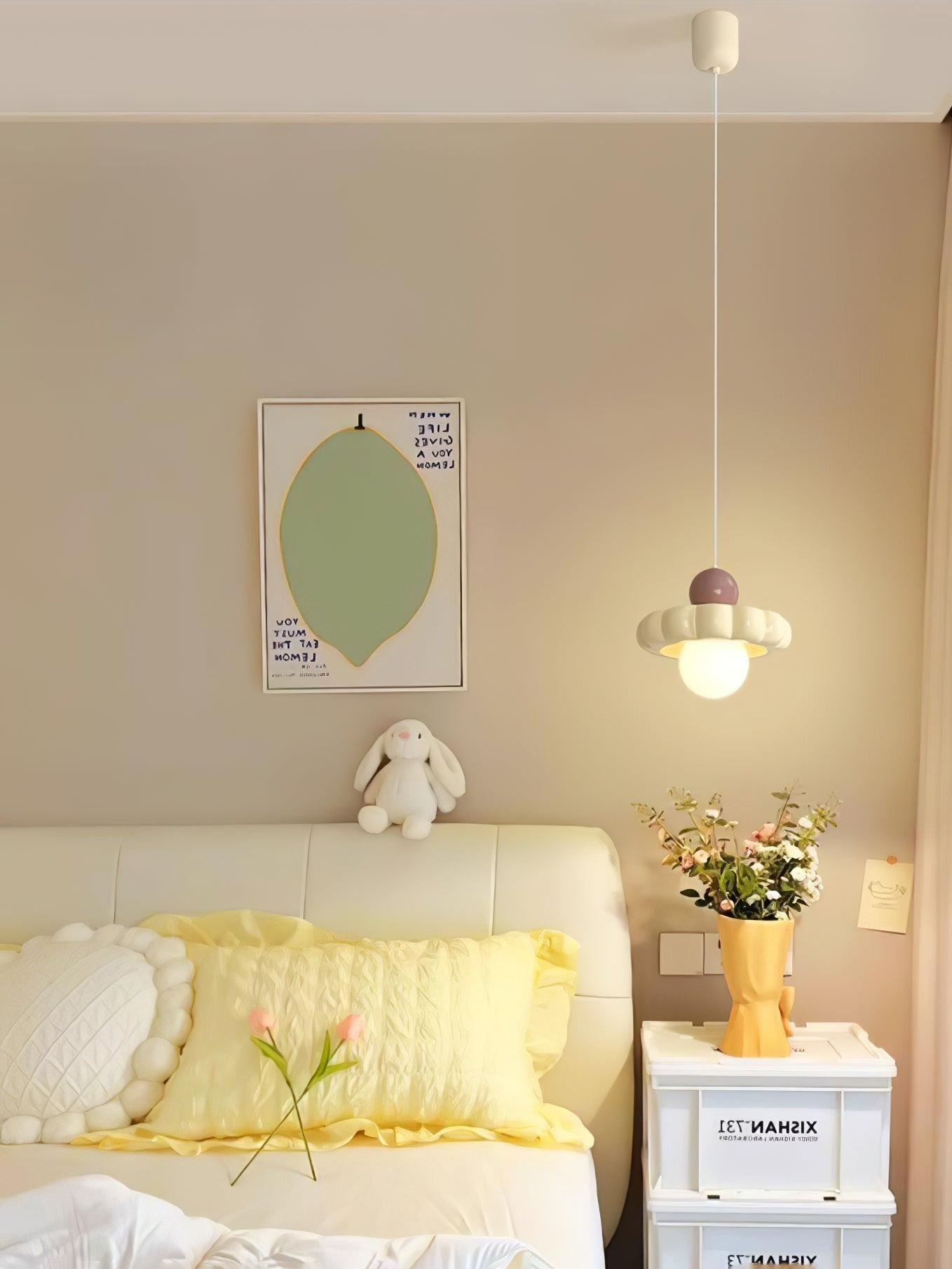 Modern Cream Cloud Pendant Light Resin Hanging Ceiling Lamp for Stylish Interior Decor