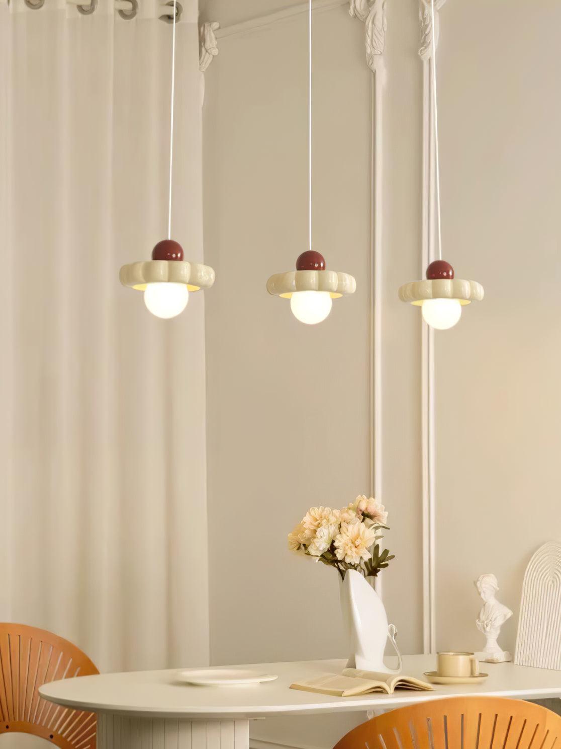 Modern Cream Cloud Pendant Light Resin Hanging Ceiling Lamp for Stylish Interior Decor