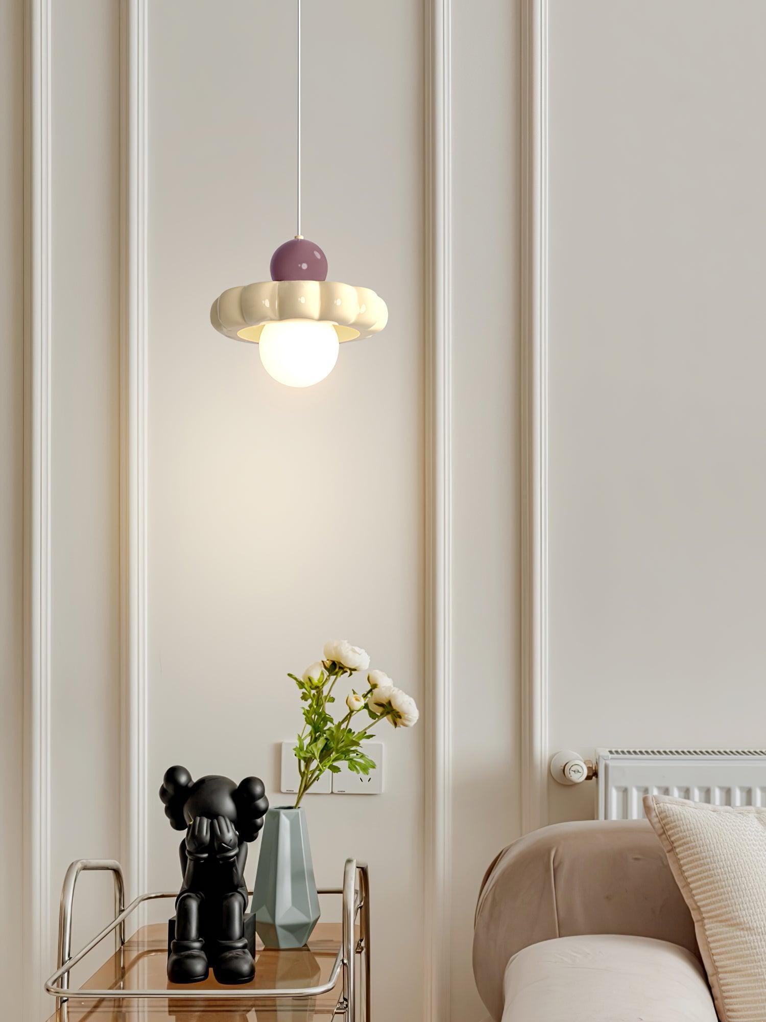 Modern Cream Cloud Pendant Light Resin Hanging Ceiling Lamp for Stylish Interior Decor