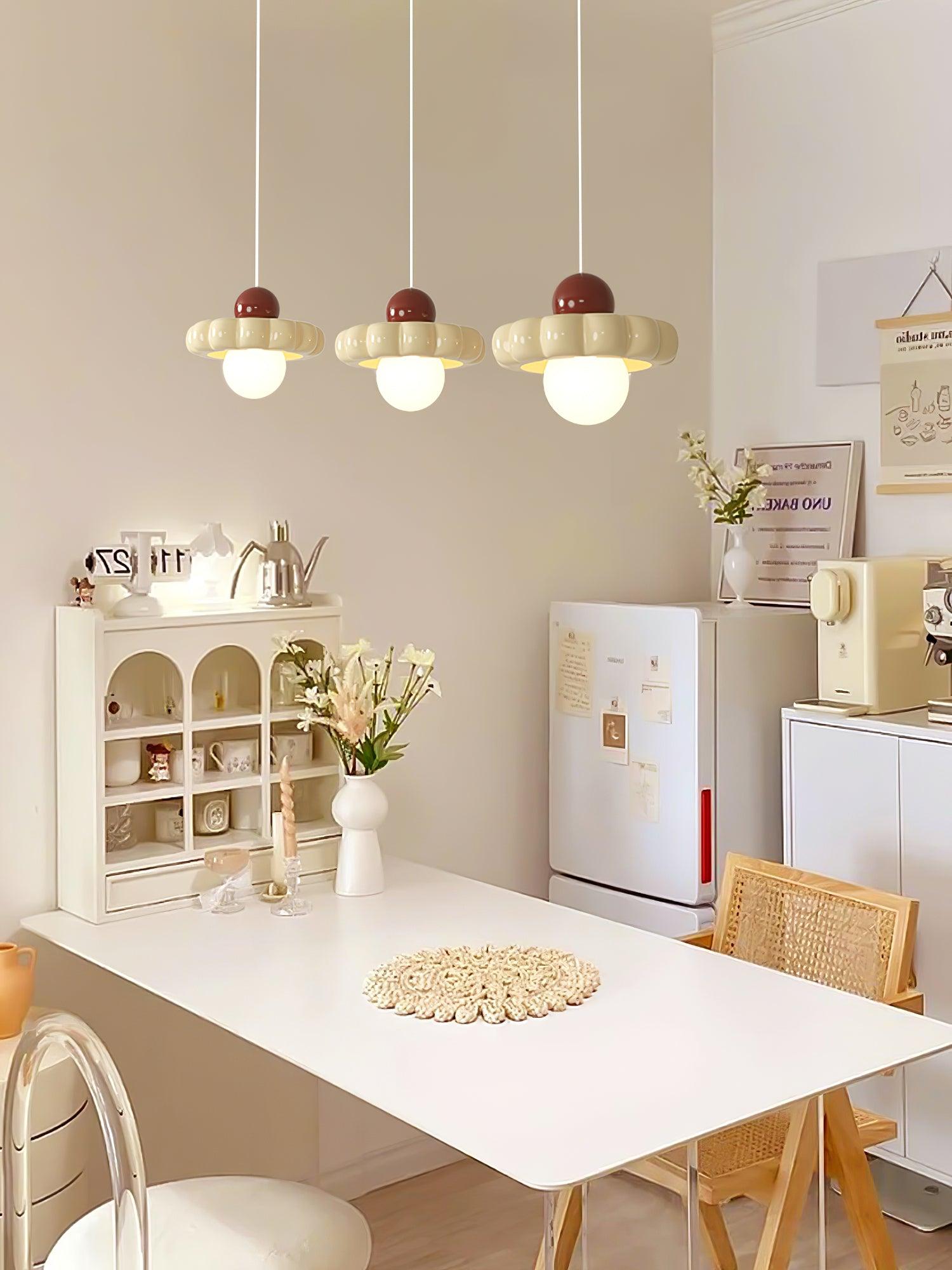Modern Cream Cloud Pendant Light Resin Hanging Ceiling Lamp for Stylish Interior Decor