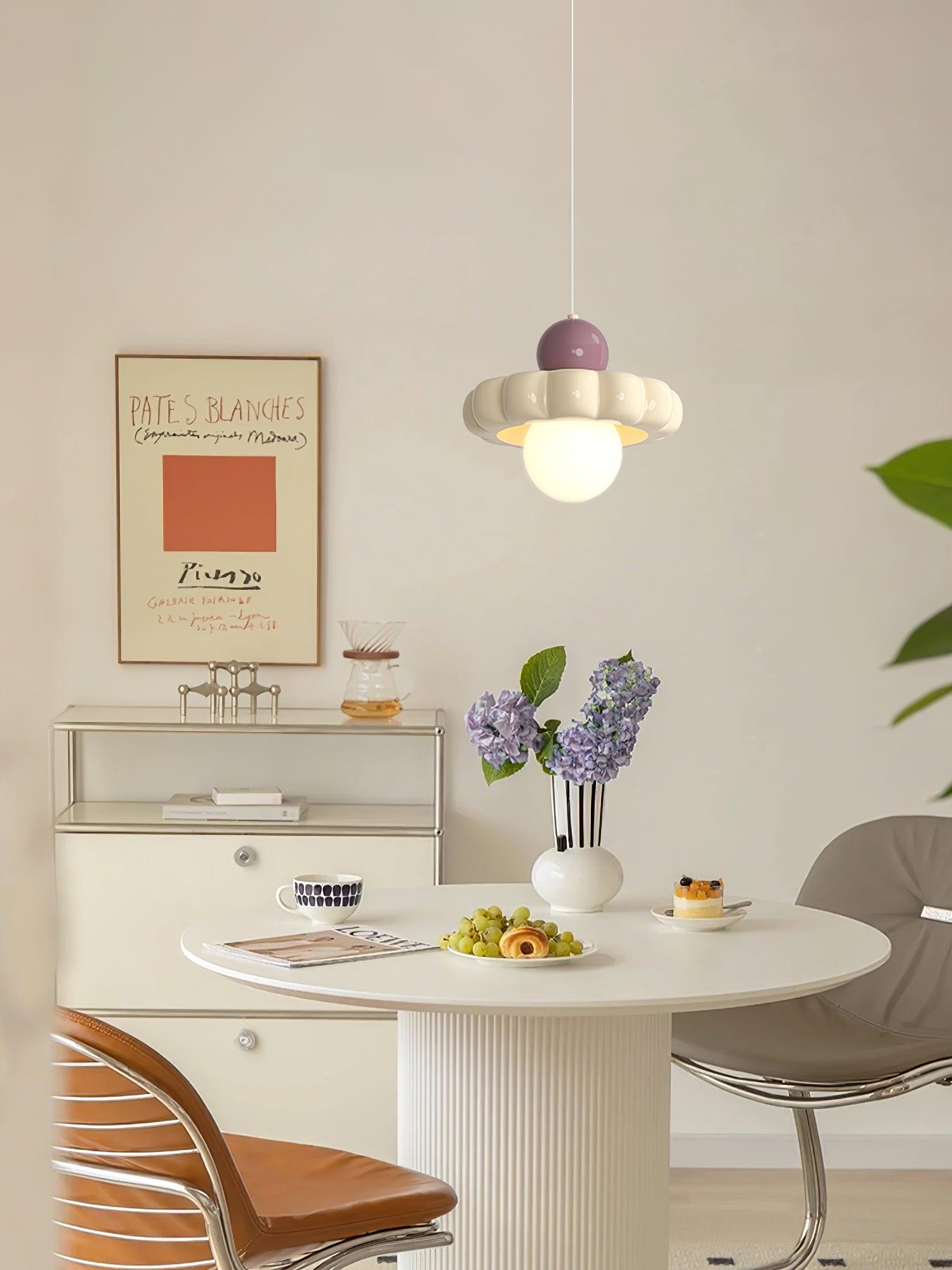 Modern Cream Cloud Pendant Light Resin Hanging Ceiling Lamp for Stylish Interior Decor