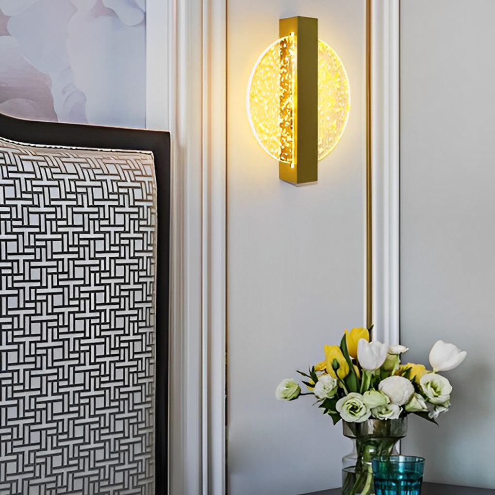 Modern Creative Geometric LED Wall Sconce Nordic Bedside Lamp for Living Room and Hallway