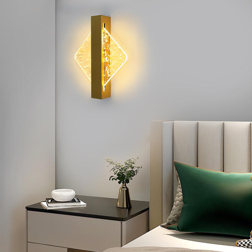 Modern Creative Geometric LED Wall Sconce Nordic Bedside Lamp for Living Room and Hallway