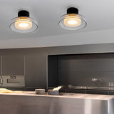 Modern Creative Round Glass LED Wall Sconce Light for Living Room and Corridor