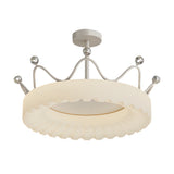 Modern Crown Design LED Ceiling Lamp with Three Step Dimming for Luxury Home Interiors