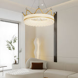 Modern Crown LED Pendant Light with Three Step Dimming for Kids Bedroom and Nursery