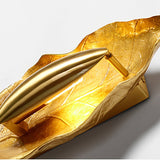 Modern Crumpled Leaf Brass Wall Sconce Elegant Indoor Decorative Lighting Fixture