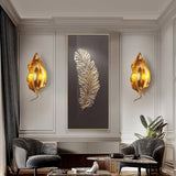 Modern Crumpled Leaf Brass Wall Sconce Elegant Indoor Decorative Lighting Fixture