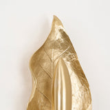 Modern Crumpled Leaf Brass Wall Sconce Elegant Indoor Decorative Lighting Fixture