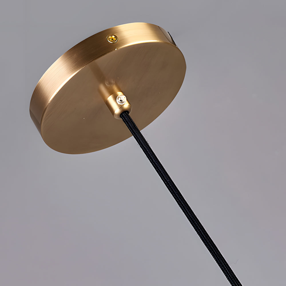 Modern Crystal and Copper Mini Pendant Light with 3 Step Dimming for Kitchen and Bedroom