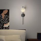 Modern Crystal Dandelion Wall Sconce Set of 2 Elegant Indoor LED Light Fixture