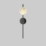 Modern Crystal Dandelion Wall Sconce Set of 2 Elegant Indoor LED Light Fixture