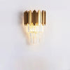 Modern Crystal Empire Wall Sconce Gold Multi Tiered Bracket Lighting for Living Room