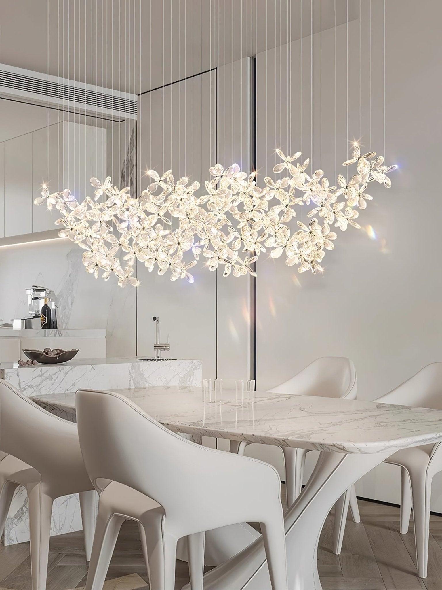 Modern Crystal Floating Butterfly LED Chandelier Luxury Pendant Light for Home