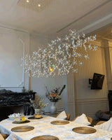 Modern Crystal Floating Butterfly LED Chandelier Luxury Pendant Light for Home