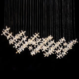Modern Crystal Floating Butterfly LED Chandelier Luxury Pendant Light for Home