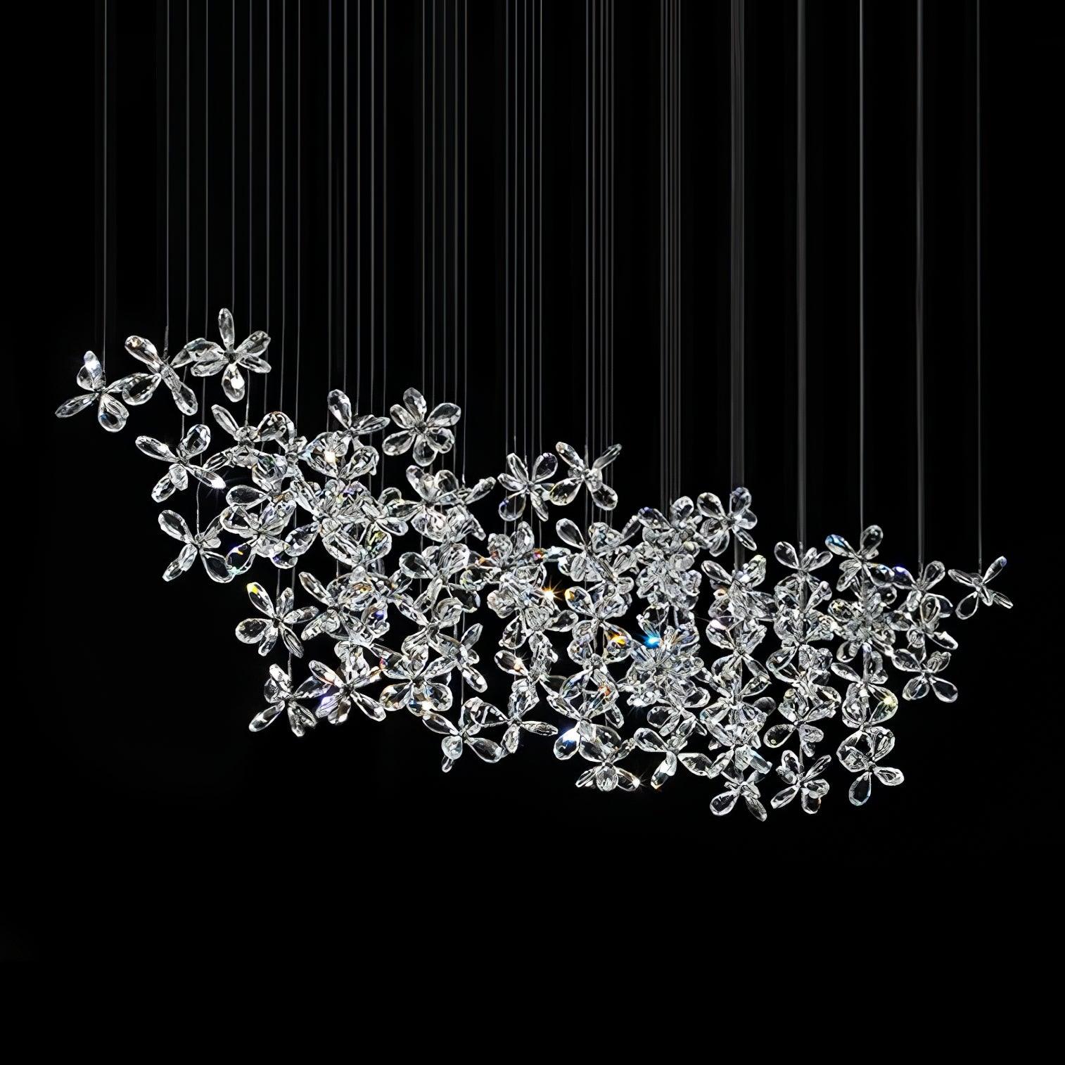 Modern Crystal Floating Butterfly LED Chandelier Luxury Pendant Light for Home
