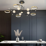 Modern Crystal Flower Branch Flush Mount Ceiling Chandelier with 3 Step Dimming