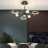 Modern Crystal Flower Branch Flush Mount Ceiling Chandelier with 3 Step Dimming