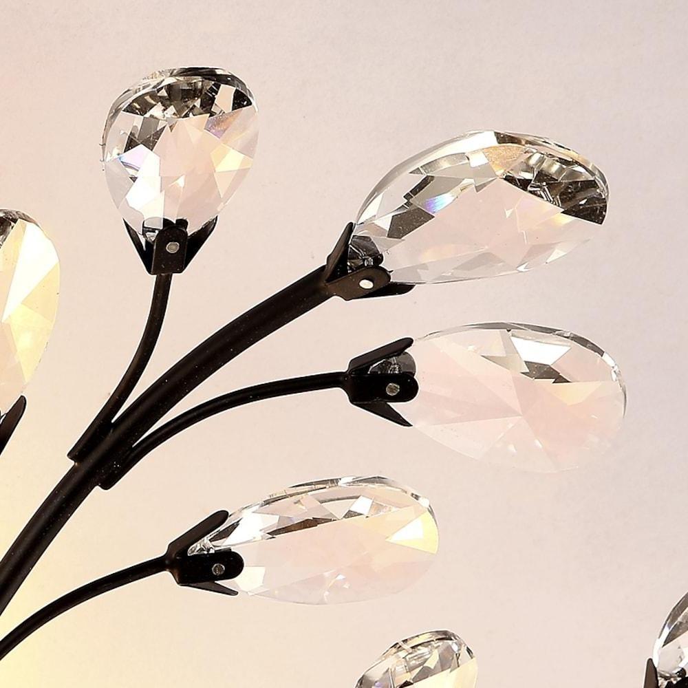 Modern Crystal Flower Chandelier Firework Ceiling Light for Living Room Dining