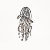 Modern Crystal Glass Bead Wall Sconce Autumn Twilight Elegant Antique Gold Finish