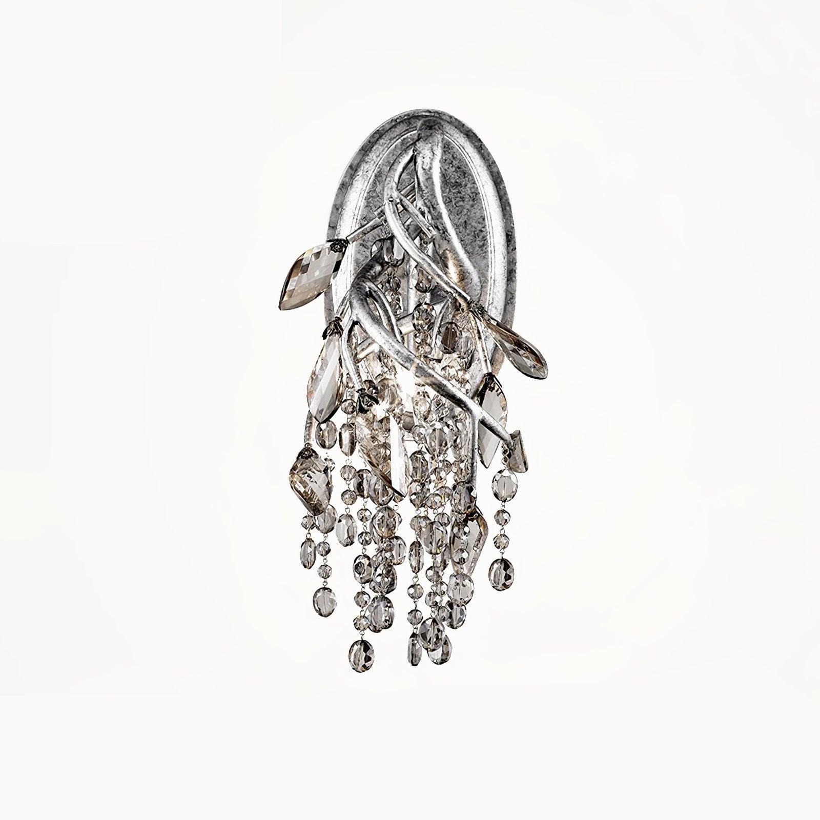 Modern Crystal Glass Bead Wall Sconce Autumn Twilight Elegant Antique Gold Finish
