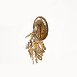Modern Crystal Glass Bead Wall Sconce Autumn Twilight Elegant Antique Gold Finish