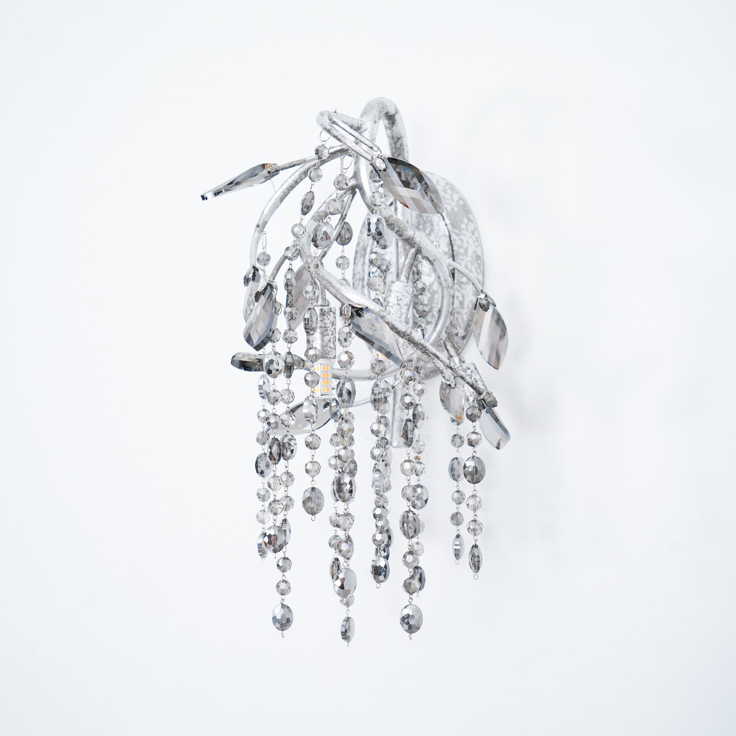 Modern Crystal Glass Bead Wall Sconce Autumn Twilight Elegant Antique Gold Finish
