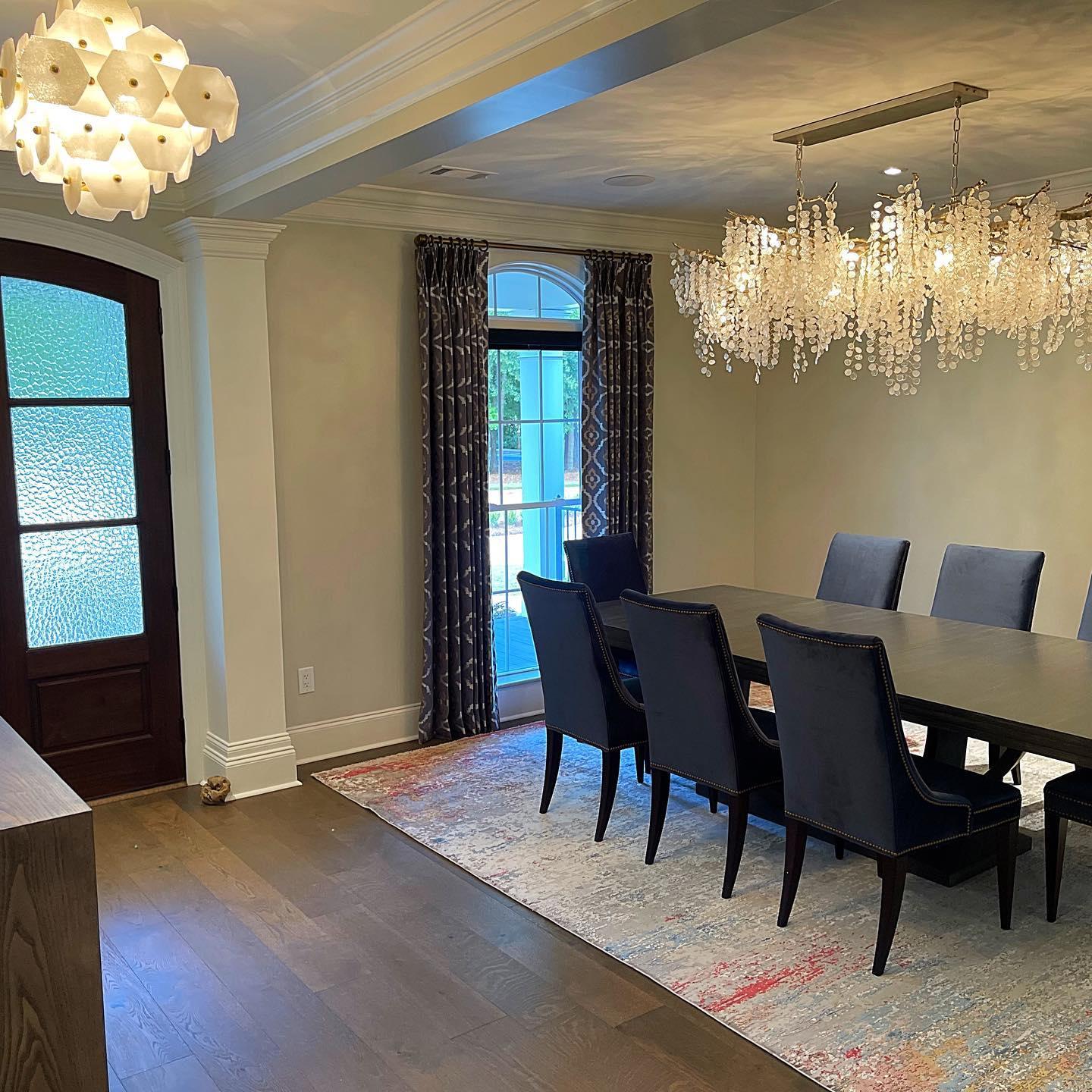 Modern Crystal Glass Branch Chandelier for Dining Room and High Ceiling Foyers