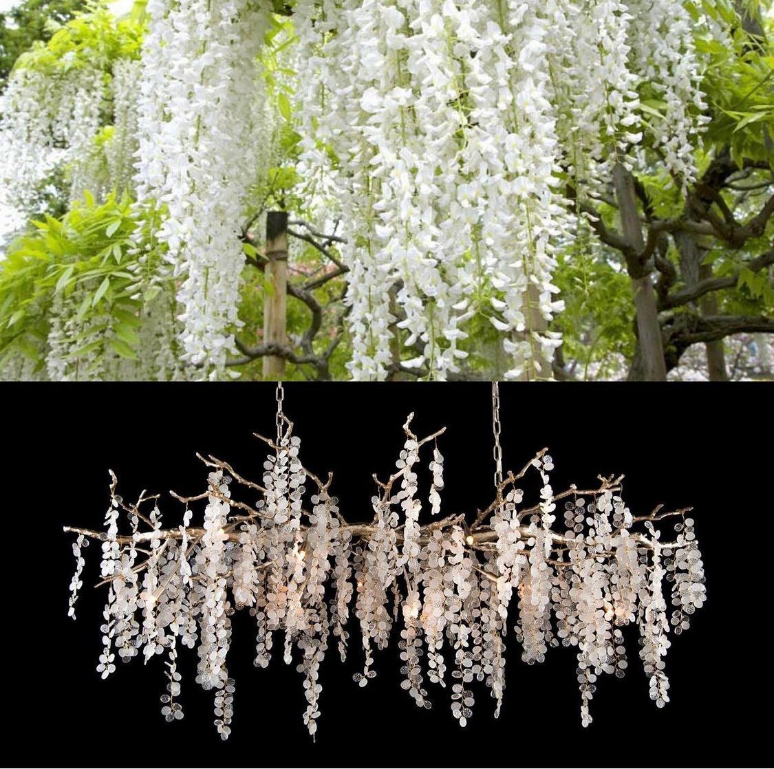 Modern Crystal Glass Branch Chandelier for Dining Room and High Ceiling Foyers